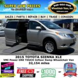 2015 Toyota Sienna XLE Wheelchair Van for $0 Build Credit,