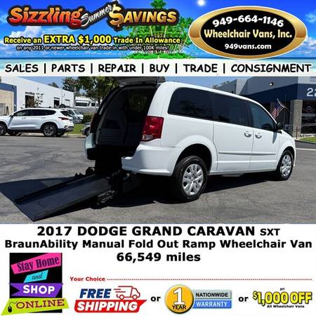 2017 Dodge Grand Caravan Wheelchair Van for $0 Build Credit,