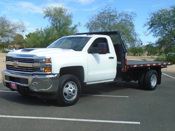 2018 Chevy Silverado 3500 Diesel Reg Cab 12ft Flatbed for