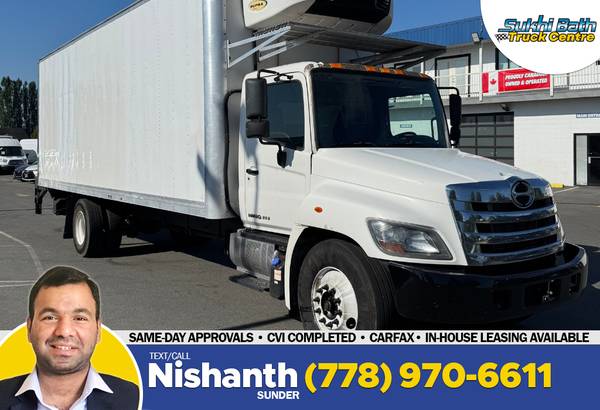 2018 Hino 338 26' Box Truck with Carrier Reefer and