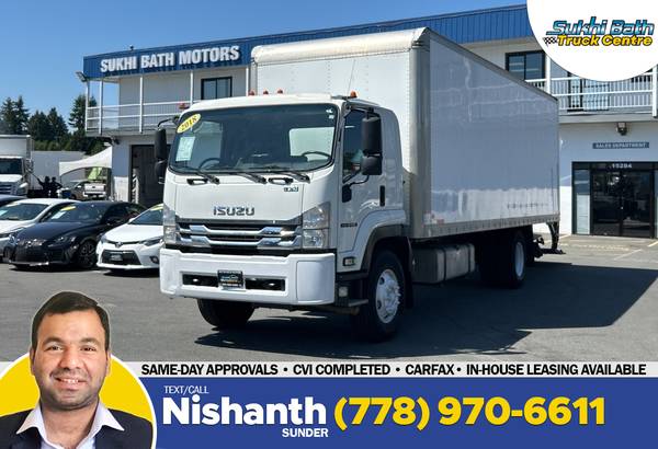 2018 Isuzu FTR 26' Dry Box Cabover with Liftgate for