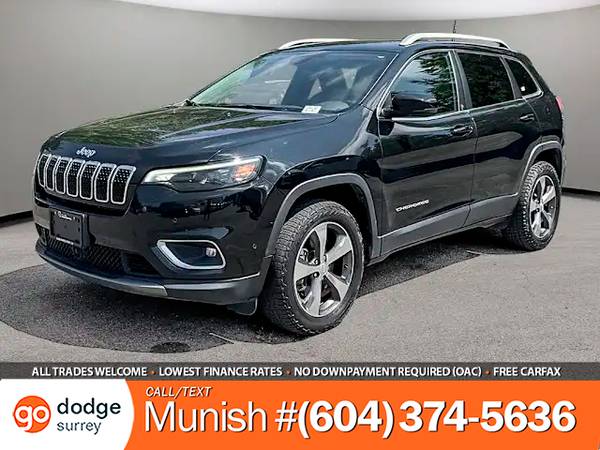 2019 Jeep Cherokee Limited 4x4 SUV: Accident-Free, BC Unit for
