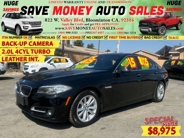 2015 BMW 5 Series 2.0L 4-Cyl Turbo Leather Interior for