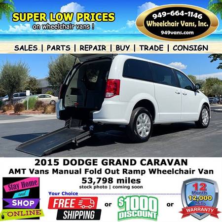 2015 Dodge Grand Caravan Wheelchair Van for $0 Build Credit,