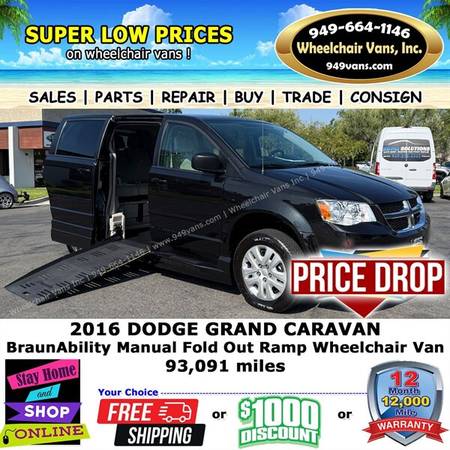 2016 Dodge Grand Caravan Wheelchair Van for $0 Build Credit,