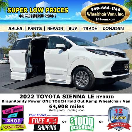 2022 Toyota Sienna Wheelchair Van for $0 Build Credit, Poor