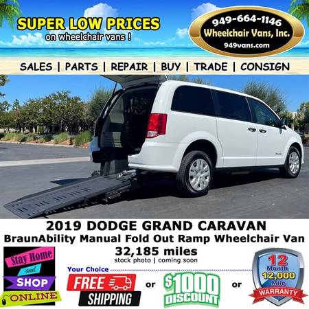2019 Dodge Grand Caravan Wheelchair Accessible Van for $0 Build