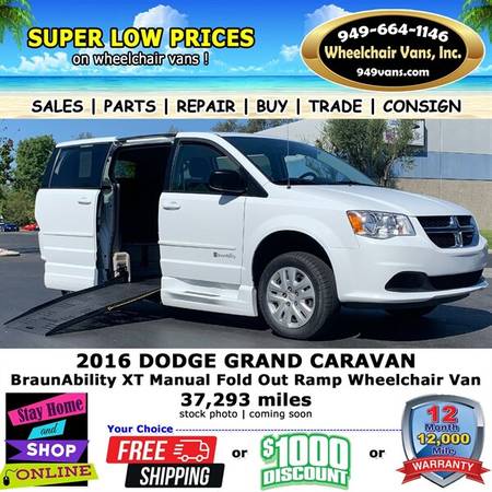 2016 Dodge Grand Caravan Wheelchair Van for $0 Build Credit,