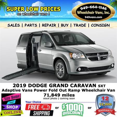 2019 Dodge Grand Caravan Wheelchair Van for $0 Build Credit,