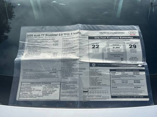 2008 Audi TT Convertible for $0 Build Credit, Poor Credit,