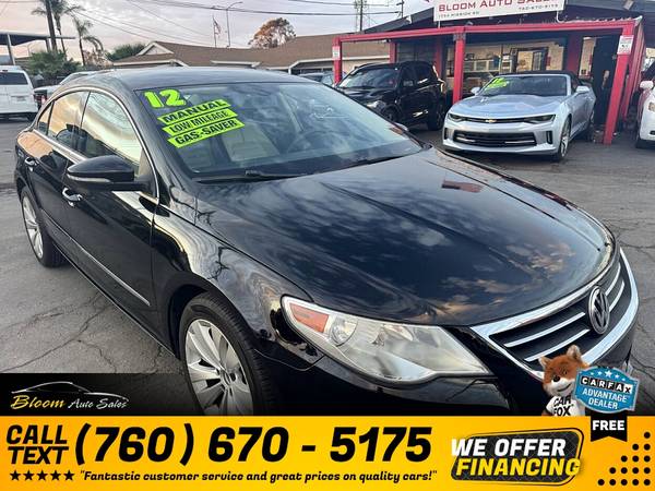 2012 Volkswagen CC Sport Sedan 6M for $0 Build Credit,