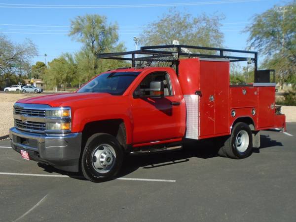 2015 Chevy Silverado 3500 Reg Cab Utility Bed for $0