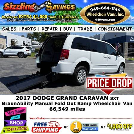 2017 Dodge Grand Caravan Wheelchair Van for $0 Build Credit,