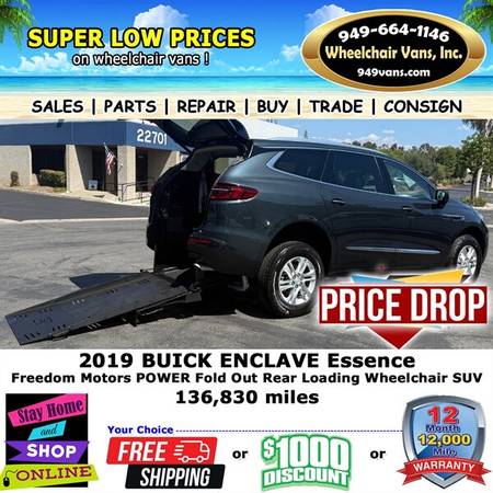 2019 Buick Enclave Essence Wheelchair SUV for $0 Build Credit,