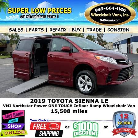 2019 Toyota Sienna LE for $0 Build Credit, Poor Credit,